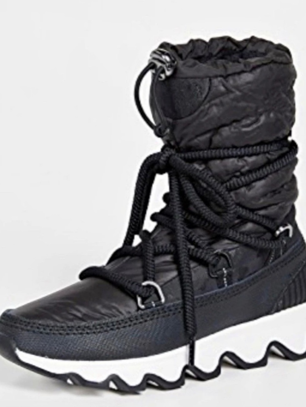 Sorel Kinetic Black & White Winter Snow Waterproof Boots